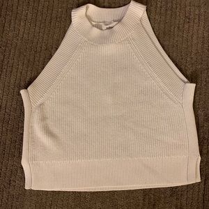 Aritzia Wilfred white crevier knit tank top